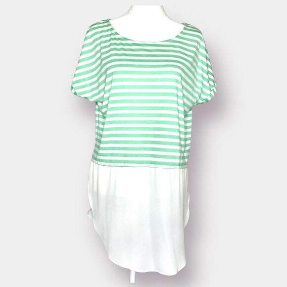 Striped Blouse Shirt Long Size Medium - Picture 1 of 7